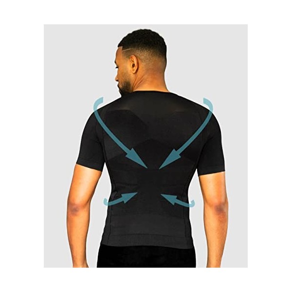 Smart-Shirt® T-shirt Intelligent | Correcteur de Posture | Anti Mal de Dos | Redresse Dos et Epaules | Confort Extrême | Stim