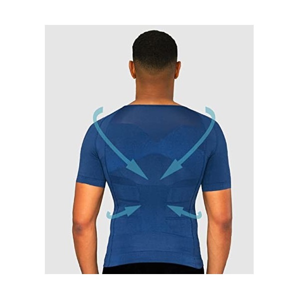 Smart-Shirt® T-shirt Intelligent | Correcteur de Posture | Anti Mal de Dos | Redresse Dos et Epaules | Confort Extrême | Stim