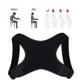 USUN Correcteur de Posture Homme et Femme, Redresse le Dos et Les Épaules-Confortable Réglable Lavable