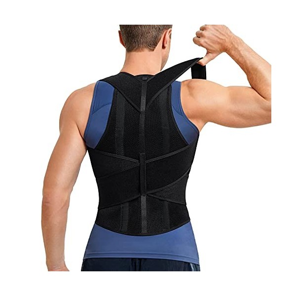 Gotoly Correcteur de Posture Pour Homme Réglable Redresseur de dos Posture Correcteur Dos Redresse dos Correcteur de Posture 