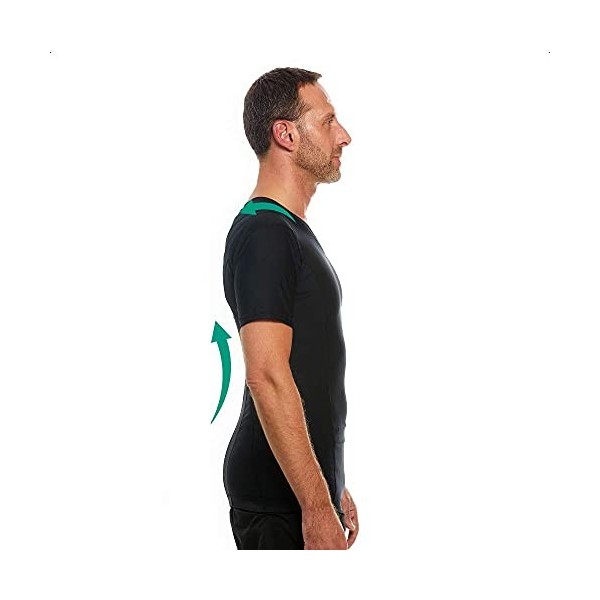 Anodyne® Posture Shirt - Hommes | Correcteur De Posture Du Dos & Épaules | Posture Corrector Tee Shirt | Réduit la douleur et