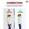 JEBOLT Correcteur de posture pour homme et femme avec harnais lombaire correcteur posture dos soulager les douleurs aux épaul