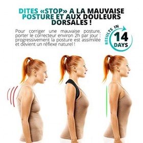 Saona Concept Correcteur de Posture Femme/Homme Redresse et Maintien le Dos - Soulage Douleurs Dorsales, du Cou et des Épaule