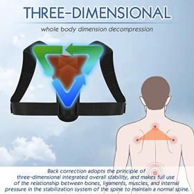 Ueomul Correcteur de Posture hommes femmes, bracelet haut et dos réglable confortablement rettighener support arrière pour le