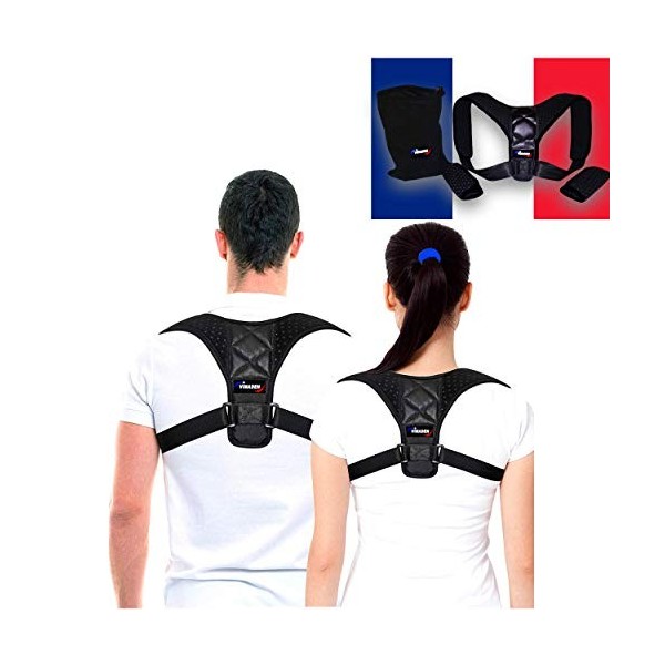 Correcteur De Posture Tailles S/M Réglable,Ceinture Dorsale pour Maintien Dos,Idéal pour Soulager Les Douleurs Dorsales,Cervi