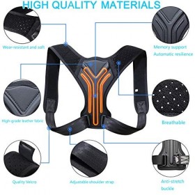 MOLIWEN Correcteur de Posture Dos Homme Femme pour Mal de Dos Redresseur Redresse Dos Soutien Epaules Support Dorsal Efficace