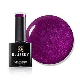 Vernis à ongles gel Bluesky, Tango Passion 80580, violet foncé, durable, résistant aux puces, 10 ml nécessite du séchage sou