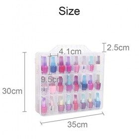 Mnixy Organisateur de vernis à ongles transparent - 48 compartiments