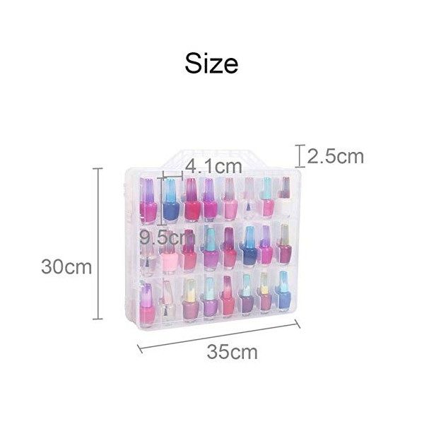 Mnixy Organisateur de vernis à ongles transparent - 48 compartiments