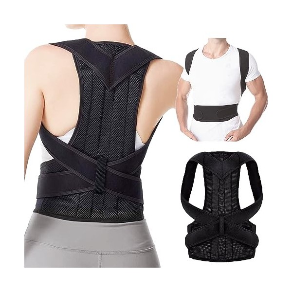 ICED PIXEL Correcteur de Posture Homme et Femme, Redresseur de Dos RéGlable, Posture Correcteur Dos, Maintien du Dos Droit, d