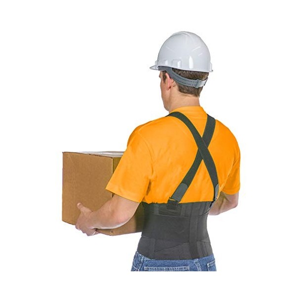 Industrial Work Back Brace with Straps for Movers, Warehouse & Construction-XL by BraceAbility Corsets d'immobilisation