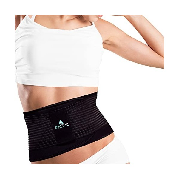 AllyFlex Back Brace for Lower Back Pain Relief - Medical Pro 3D Lumbar Pads Support Belt for Lower Back Muscles for Stress an