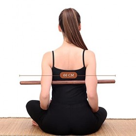 StretchNHeal Bâton Pranayama en bois multifonction – Ouvre-poumons pour une respiration plus complète – Correcteur de posture