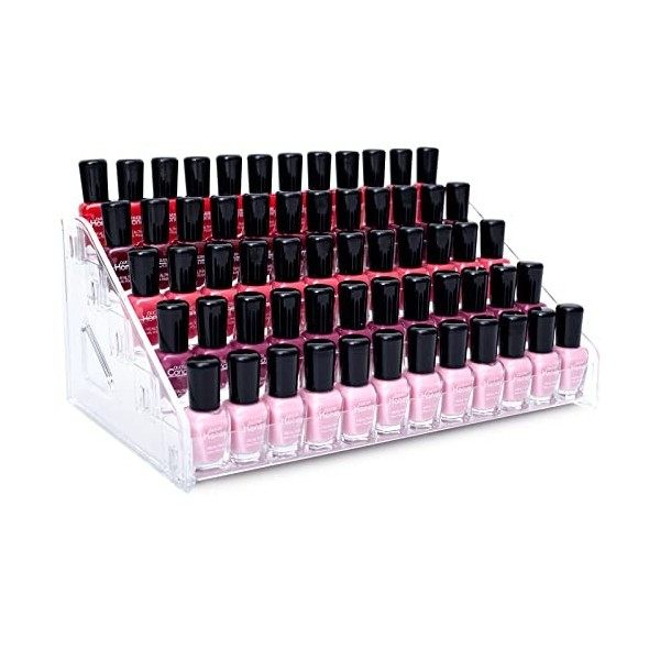 ALUYUYO Organiseur de vernis à ongles – Support de lunettes de soleil à 5 couches – Support de vernis à ongles en acrylique –