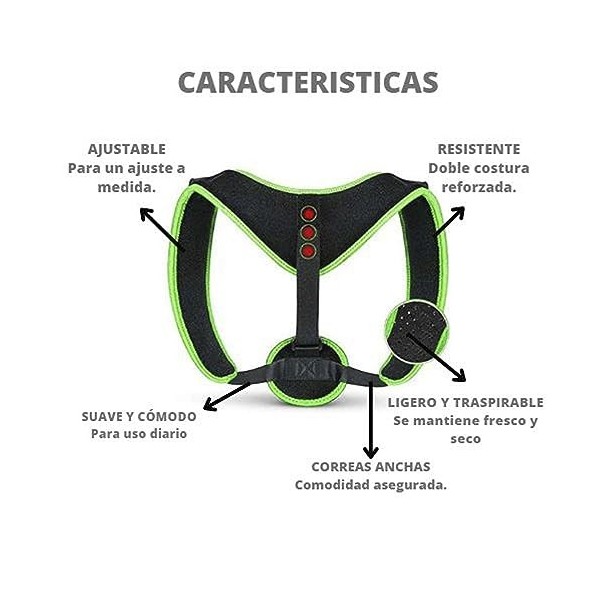 Correcteur Posture Dos pour Hommes, Femmes et Enfants Fournit Soulagement des Douleurs cervicales, lombaires et du Cou Systèm