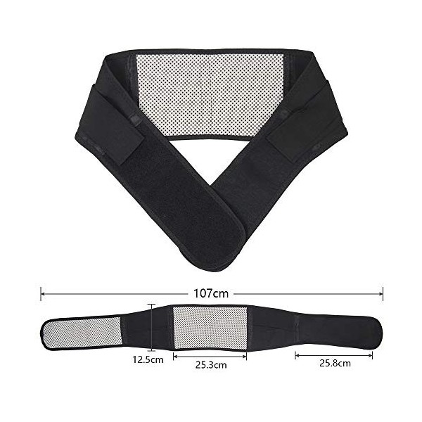 Ceinture M magnétique auto-chauffante pour le bas du dos Ceinture réglable lombaire pour soulager la douleur