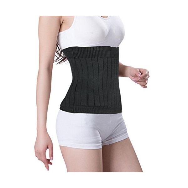 YJZQ Ceinture chauffante dhiver, Pour les douleurs du dos et les douleurs menstruelles pour femme Moyen Noir