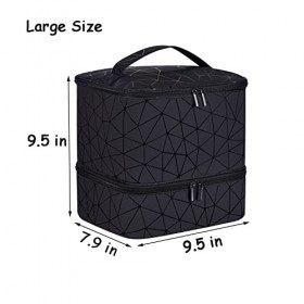 Étui de transport pour vernis à ongles - Peut contenir 30 flacons - Double couche de rangement pour vernis à ongles et séchoi