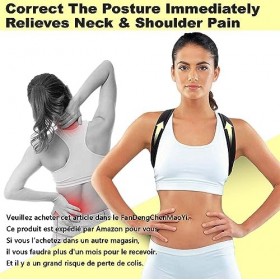 Correcteur De Posture, 68-91cm Buste Redresseur De Dos Réglable En Matériau Doux Et Respirant Pour Corriger La Posture Et Sou