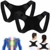 Correcteur de Posture, 2 Pcs Posture Orthèse, Correcteur de Posture Réglable pour Homme et Femme, Redresseur de Dos pour Soul