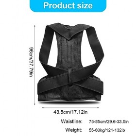 XPEX Correcteur de Posture Homme,Redresseur de Dos pour Soulager Les Douleurs Lombaires, Ceinture Dorsale Homme, Correcteur d