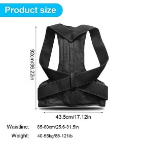 XPEX Correcteur de Posture Homme,Redresseur de Dos pour Soulager Les Douleurs Lombaires, Ceinture Dorsale Homme, Correcteur d