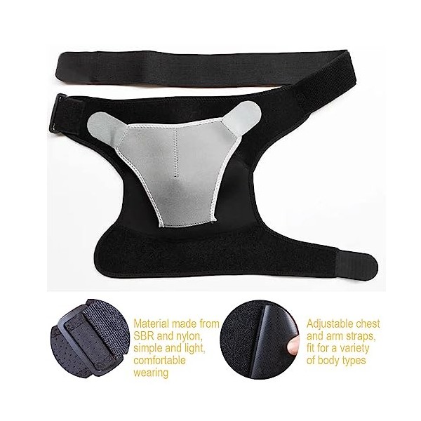 Attelle dépaule réglable pour homme et femme en néoprène compatible avec coussin chaud et froid pour articulations CA disloq