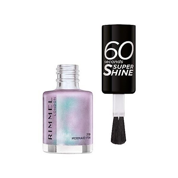 Rimmel - Vernis à Ongles 60 Seconds Super Shine Colour Block - Ultra Brillance et Longue Tenue - Séchage Rapide - 719 Mermaid