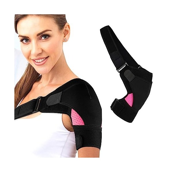 AWAVM Shoulder Support Adjustable Shoulder Support Brace for Men and Women, Shoulder Strap Support for Shoulder Relief Pain, 