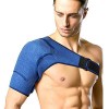 Shoulder Support Brace Adjustable Shoulder Wrap with Navy blue fork design, Suitable for Men and Women,Left and Right, Small 