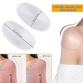 Lot de 2 paires de coussinets dépaule en silicone pour homme et femme - Doux - Antidérapants - Invisible - Respirants - Réut