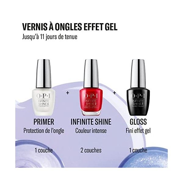 OPI Infinite Shine - Vernis à ongles longue tenue - Big Apple Red - Couleur : Rouge - Qualité Semi Permanent - 15 ml