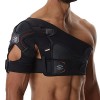 Shock Doctor Epaulière avec Controle de stabilité par Strap Mixte Adulte, Noir, L Lot de 1 