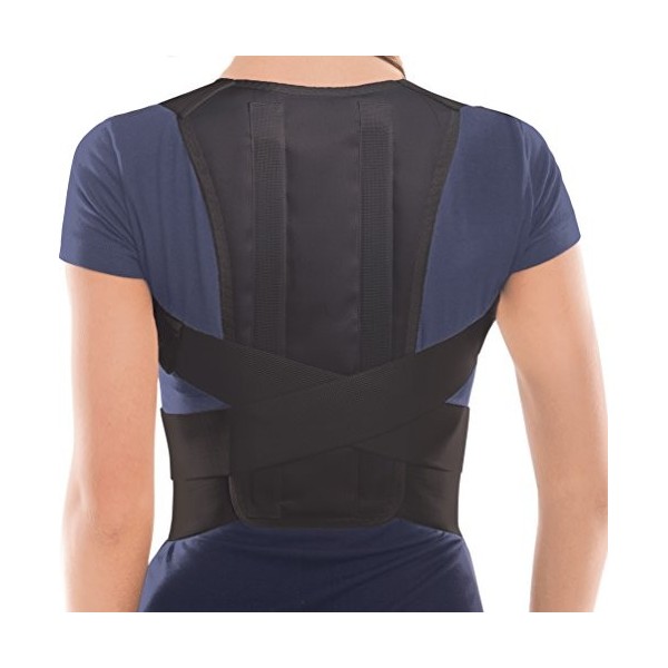 TOROS-GROUP Correcteur De Posture – Maintien Du Dos et Épaules Pour Homme et Femme - Corset De Soutien -Noir - Small