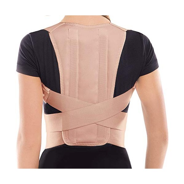 TOROS-GROUP Correcteur De Posture – Maintien Du Dos et Épaules Pour Homme et Femme - Corset De Soutien -Noir - Small