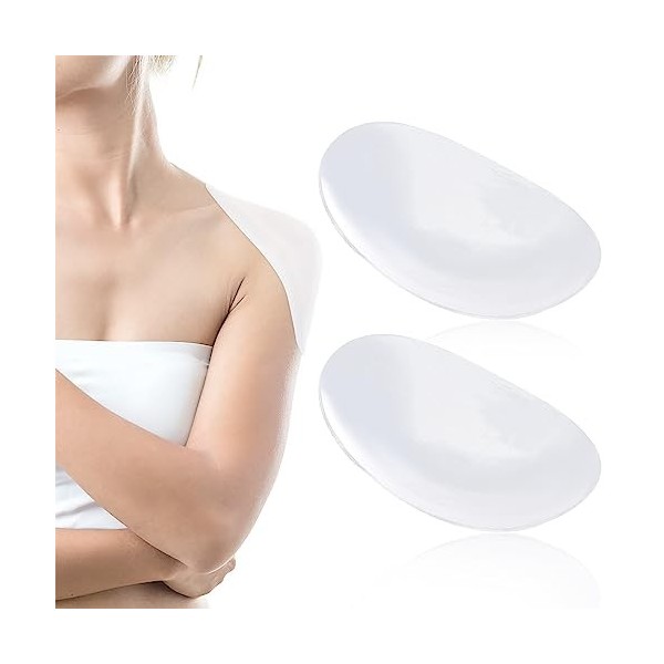 WLLHYF Coussinets dépaule en silicone respirants invisibles antidérapants et réutilisables pour vêtements de femme