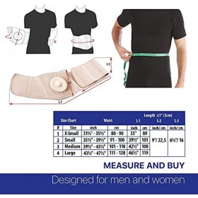 TOROS-GROUP Ergonomic Umbilical Navel Hernia Belt New Model / Abdominal Support Brace - X-Small Black