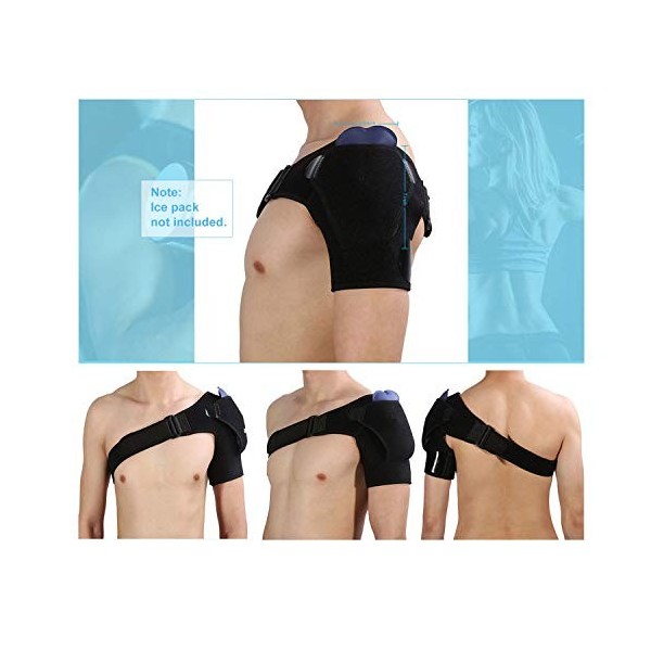 Attelle Epaule, Support dépaule Sangle, respirant réglable Bandoulière de protection de ceinture dépaule Bandage de sport P