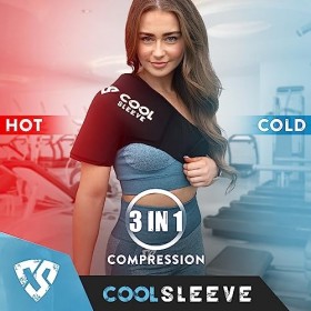Coolsleeve Support dépaule – Poche de glace en gel réutilisable | Poche chaude et froide pour blessures sportives | Compress