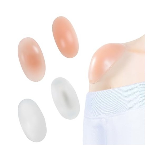 Pizsieat Lot de 2 Paires de Epaulettes Femme,épaulettes en Silicone Autocollants d’épaulettes Rembourrées Mousse Souple pour 