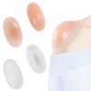 Pizsieat Lot de 2 Paires de Epaulettes Femme,épaulettes en Silicone Autocollants d’épaulettes Rembourrées Mousse Souple pour 