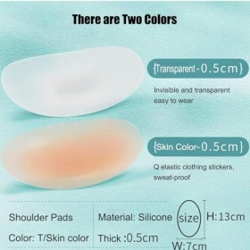 Coussinets dépaule en silicone auto-adhésifs pour femmes et hommes, 1, 1