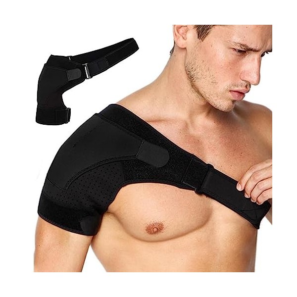 AWAVM Shoulder Support Adjustable Shoulder Support Brace for Men and Women, Shoulder Strap Support for Shoulder Relief Pain, 