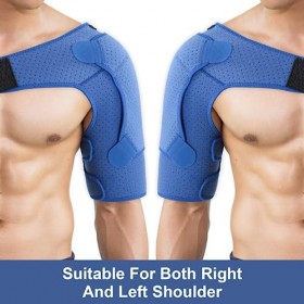 Suppor dépaule, néoprène léger et respirant Epaulière Réglable bidirectionnel orthèse de soutien de lépaule avec pour la co