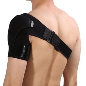 Orthèse Dépaule Respirante avec Coussin de Pression, Suppor dépaule Bandage de Soutien Dépaule Réglable pour Soulager la D