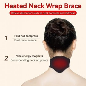 Protège-nuque, Ceinture Cervicale Auto-chauffante en Tourmaline, Protège-cou pour Garder Au Chaud les Migraines, les Maux de 