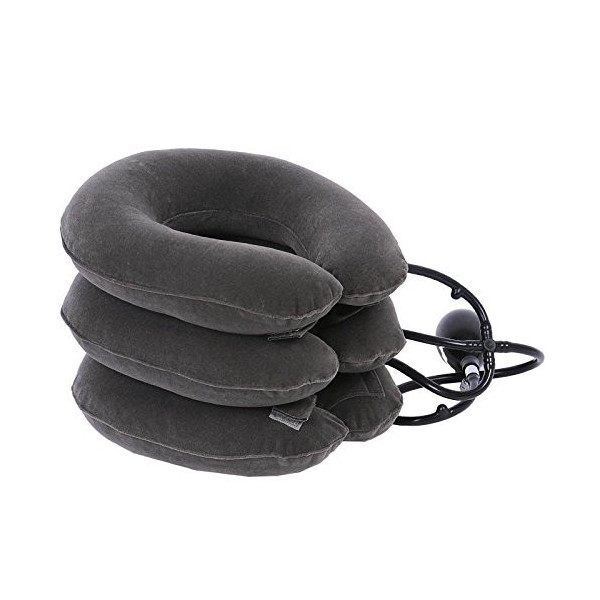 Coussin de Traction Cervicale Gonflable pour Douleurs à la Tête, Cou, Cervicales, Épaules-Minerve Cervicale-Collier Cervicale