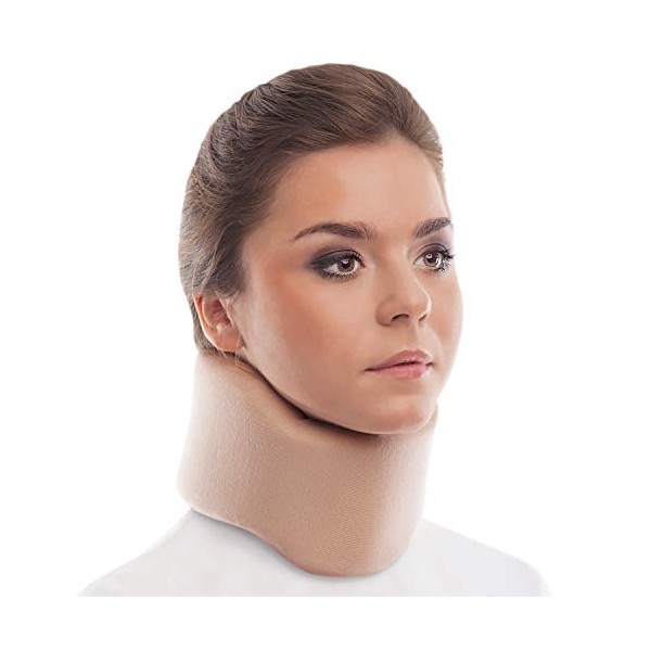 TOROS-GROUP Cervical Collar/Neck Support/Brace for cou en mousse Minerves pour les adultes femme homme Beige Medium 10 cm