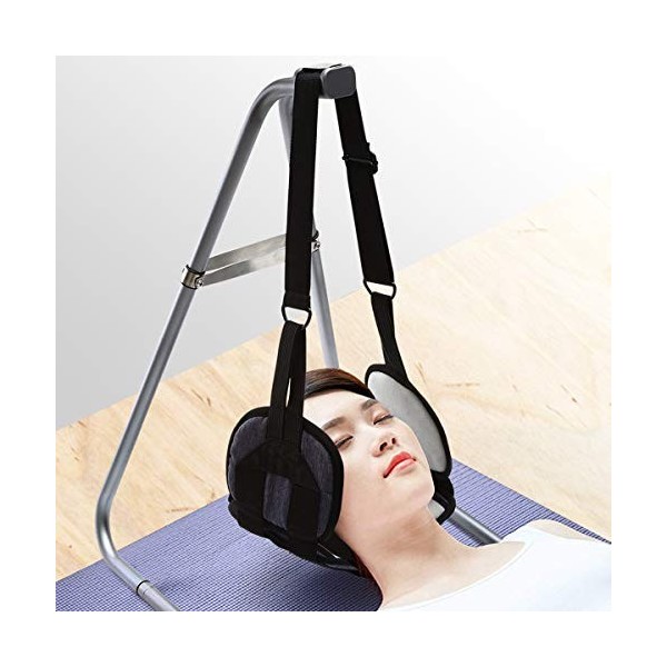 Hamac de Cou, Traction Cervicale pour Douleur au Cou Hamac de Relaxation Cervicale Portable avec Support Pilant Amovible pour