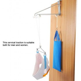 Dispositif de traction cervicale, civière arrière vertébrale sur la porte Kit complet de traction cervicale hamac Diminution 